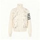 Women's Cream Ditsy Floral Print Quilted Bomber Jacket